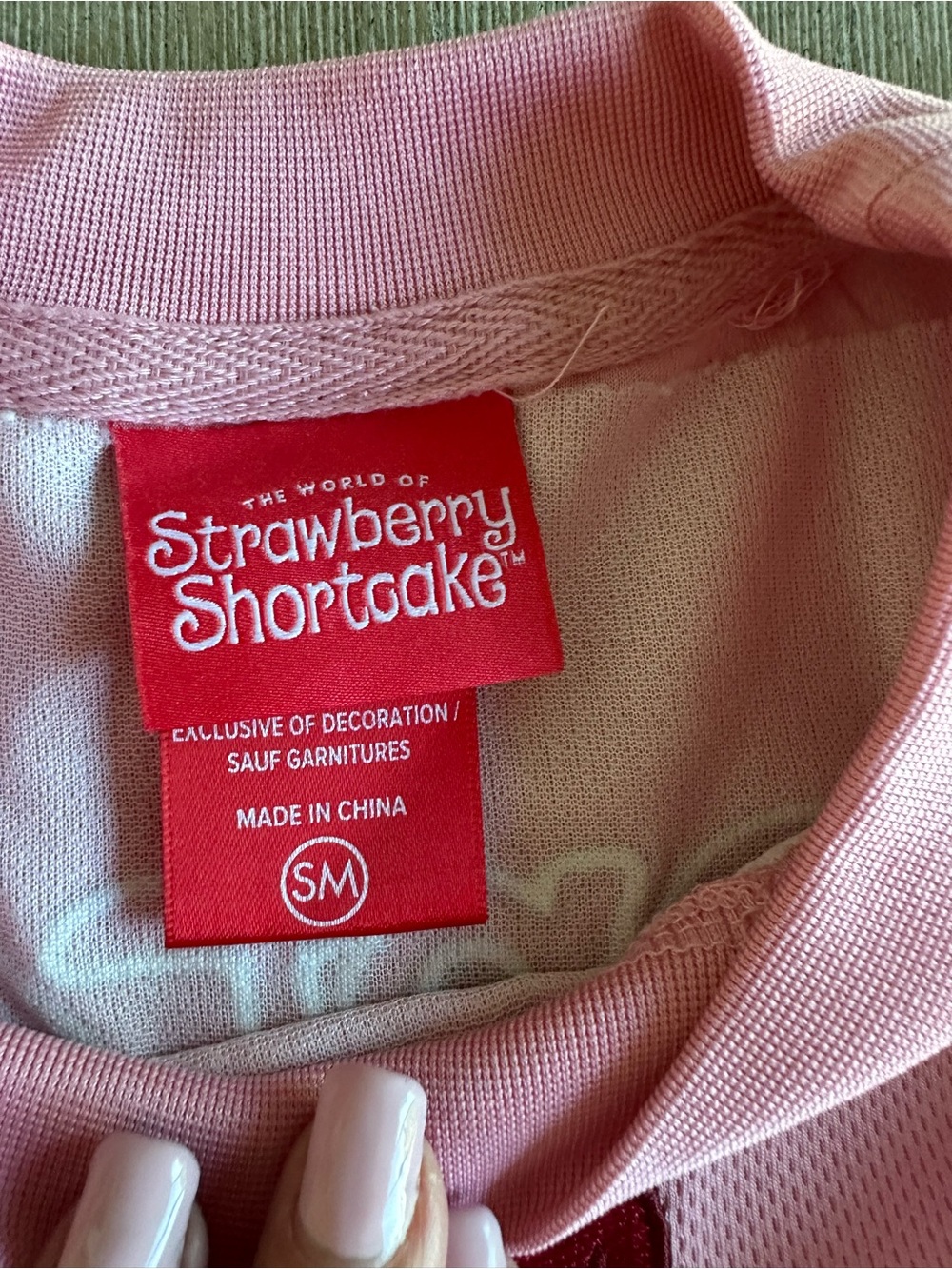 Pink strawberry shortcake Jersey Top with Number 79 SM - Picture 2 of 7